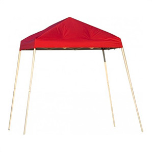 8x8 Slanted Pop-up Canopy with Black Roller Bag (Red Cover)