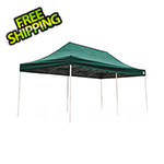 ShelterLogic 10x20 Straight Pop-up Canopy with Black Roller Bag (Green Cover)