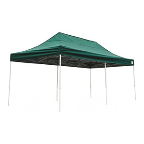 10x20 Straight Pop-up Canopy with Black Roller Bag (Green Cover)