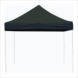 10x10 Straight Pop-up Canopy with Black Roller Bag (Black Cover)