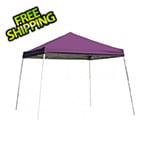 ShelterLogic 8x8 Slanted Pop-up Canopy with Black Roller Bag (Purple Cover)