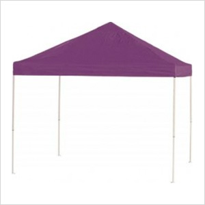 10x10 Straight Pop-up Canopy with Black Roller Bag (Purple Cover)