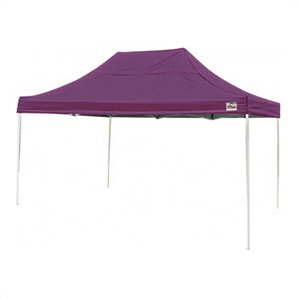 10x15 Straight Pop-up Canopy with Black Roller Bag (Purple Cover)