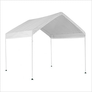 10x10 Compact Canopy with 1-3/8" 4-Leg Frame (White Cover)