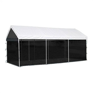 10x20 Compact Canopy with 1-3/8" 8-Leg Frame with Screen Kit (White Cover)