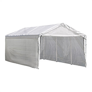 10x20 Compact Canopy with Enclosure Kit and 2" 8-Leg Frame (White Cover)