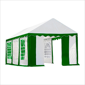 10x20 Party Tent Enclosure Kit with Windows (Green/White Cover)