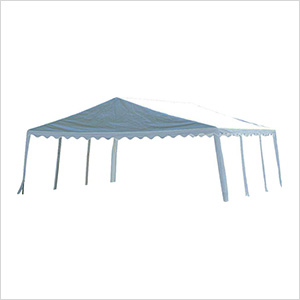 20x20 Party Tent with 8 Leg Steel Frame (White Cover)