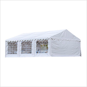 20x20 Party Tent Enclosure Kit with Windows (White Cover)
