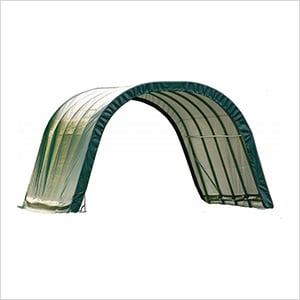 12x20x8 Round Style Run-In Shelter (Green Cover)