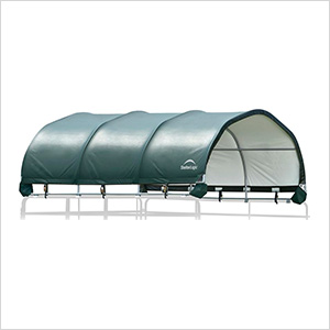 12x12 Corral Shelter with 1-3/8" Steel Frame (Green Cover)