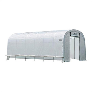 12x24 Heavy Duty Translucent Greenhouse with Round Style 1-5/8" Frame