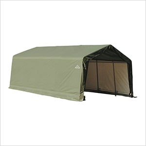 12x20x8 ShelterCoat Peak Style Shelter (Green Cover)