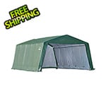 ShelterLogic 12x20x8 Peak Style Hay Storage Shelter (Green Cover)