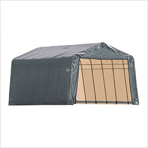 12x24x8 ShelterCoat Peak Style Shelter (Gray Cover)