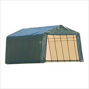 12x24x8 ShelterCoat Peak Style Shelter (Green Cover)