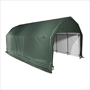 12x24x11 ShelterCoat Barn Style Shelter (Green Cover)