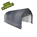 ShelterLogic 12x28x11 ShelterCoat Barn Style Shelter (Gray Cover)