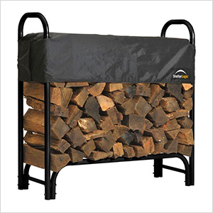 4 ft. Heavy Duty Firewood Rack with Cover