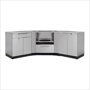 Stainless Steel 7-Piece Outdoor Kitchen Set with Countertops