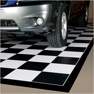 5' x 10' Imaged Parking Mat (Checkerboard with Black Border)