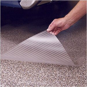 7.5' x 17' Clear Ribbed Floor Cover and Protector