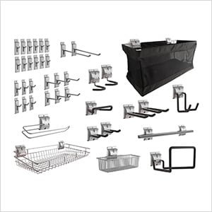 40-Piece Steel Slatwall Accessory Kit