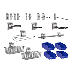 20-Piece Steel Slatwall Accessory Kit