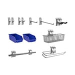 NewAge Garage Cabinets 12-Piece Steel Slatwall Accessory Kit