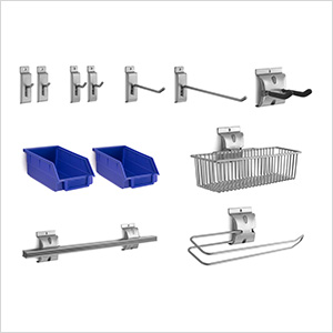 12-Piece Steel Slatwall Accessory Kit