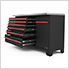 9-Piece Black and Red Garage Cabinet System
