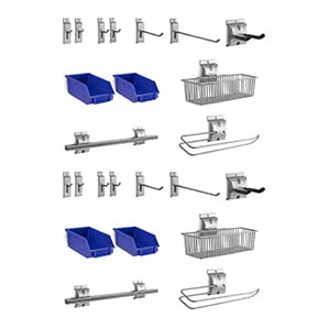 24-Piece Steel Slatwall Accessory Kit