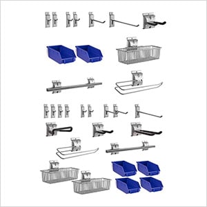 32-Piece Steel Slatwall Accessory Kit