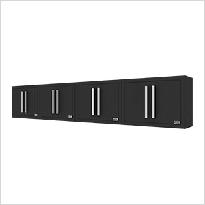 Fusion Pro Black Wall Mounted Garage Cabinet (4-Pack)