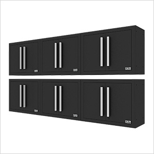 Fusion Pro Black Wall Mounted Garage Cabinet (6-Pack)