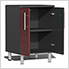 4-Piece Garage Cabinet Kit with Channeled Worktop in Ruby Red Metallic