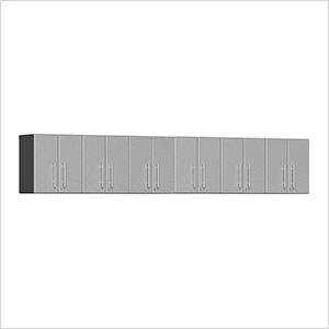 6-Piece Garage Wall Cabinet Kit in Stardust Silver Metallic