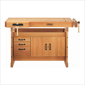 Scandi Plus 1425 Woodworking Workbench with SM03 Cabinet and Accessory Kit