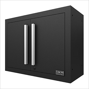 Fusion Pro Black Wall Mounted Garage Cabinet