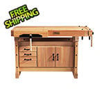 Sjobergs Elite 1500 Woodworking Workbench with SM03 Cabinet and Accessory Kit