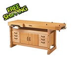 Sjobergs Elite 2000 Woodworking Workbench with SM04 Cabinet and Accessory Kit