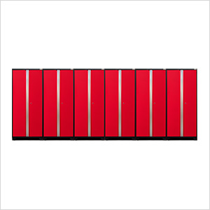 6 x PRO 3.0 Series Red Multi-Use Lockers