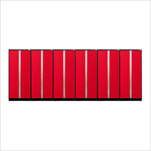 6 x PRO Series Red Multi-Use Lockers