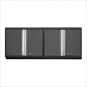 2 x PRO Series Grey Wall Cabinets