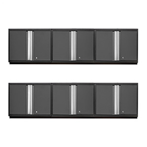 6 x PRO 3.0 Series Grey Wall Cabinets