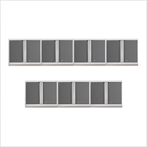 7 x PRO 3.0 Series White Wall Cabinets