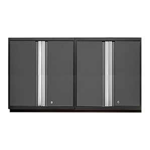 2 x PRO 3.0 Series Grey Tall Wall Cabinets