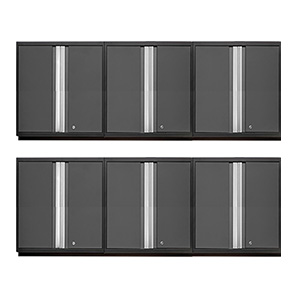 6 x PRO 3.0 Series Grey Tall Wall Cabinets