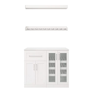 White 5-Piece Cabinet Set