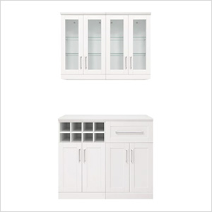 White 5-Piece Cabinet Set